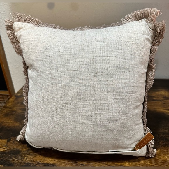 NEW Multicolor Embroidered Feather Bouquet Throw Pillow - Picture 3 of 9